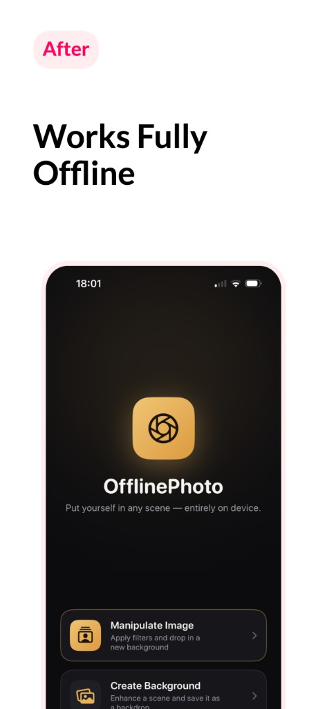 OfflinePhoto - Outdoor background replacement