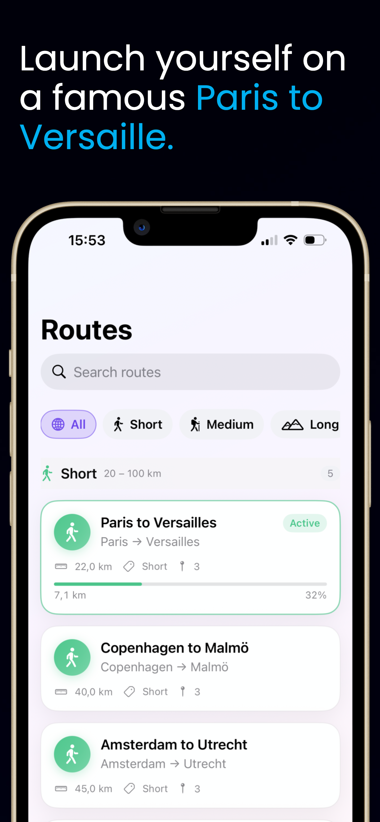 WalkFar - Routes