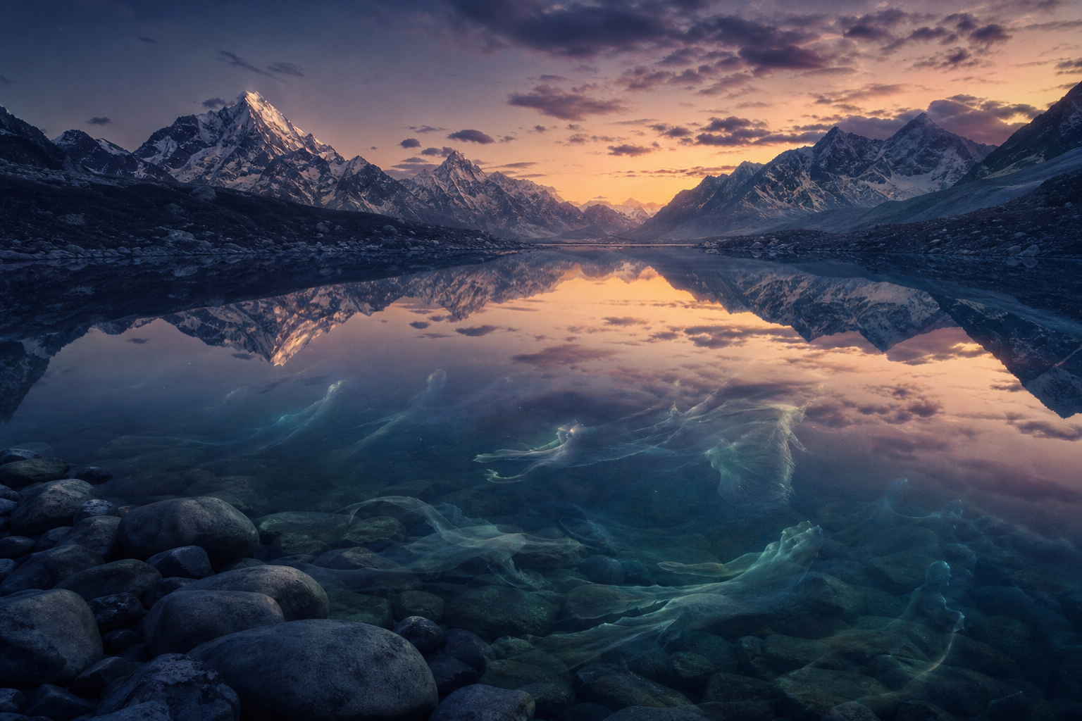 Lake Sem, the mirror lake